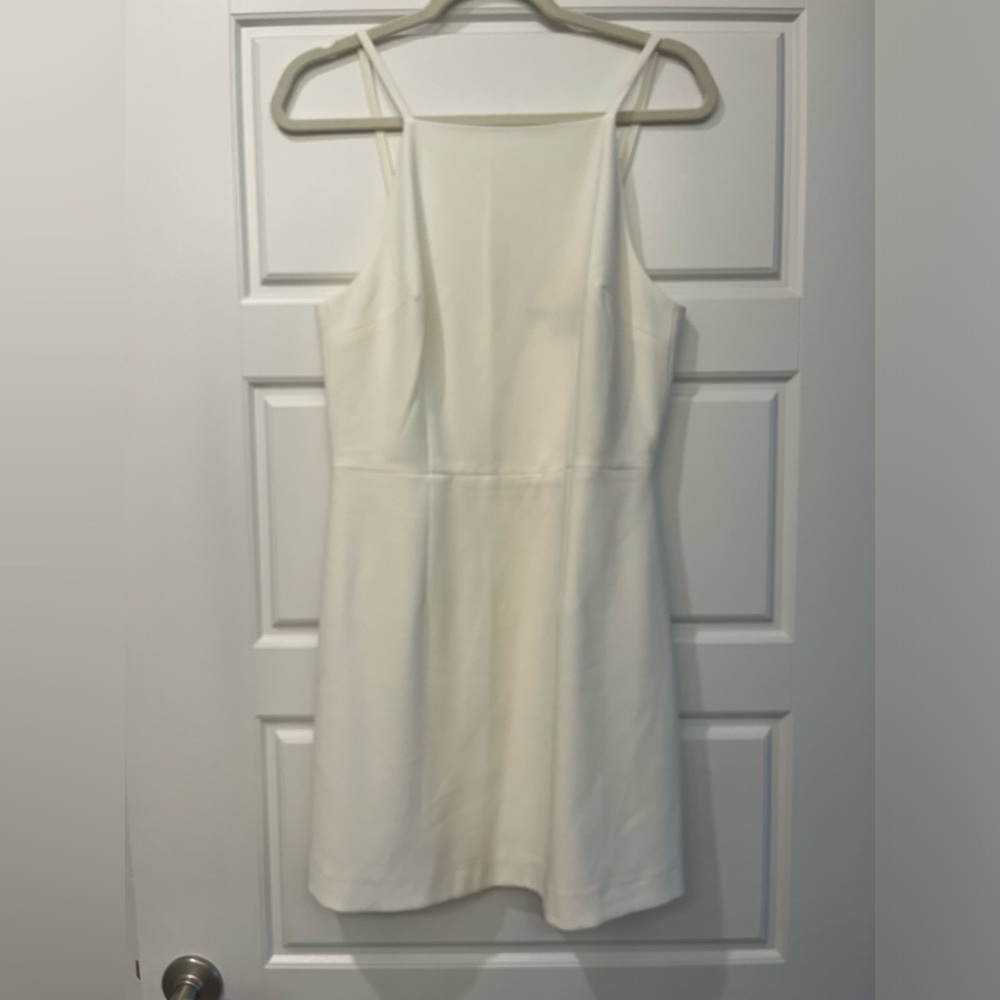 White Low-Back Shift Dress
